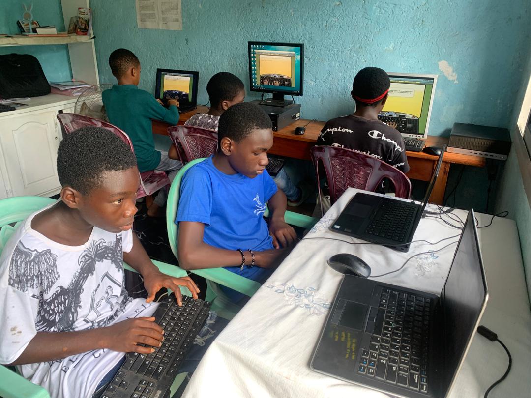 Children learning technology skills
