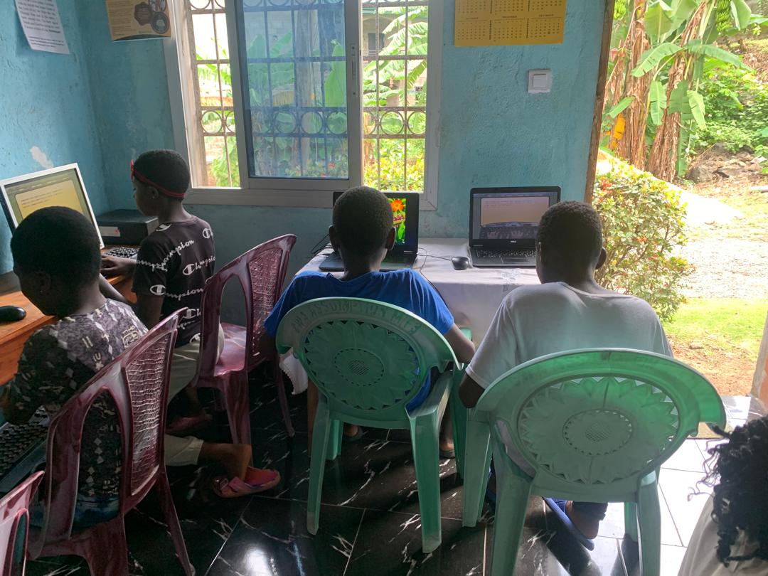 Young learners at Smiles Media Training Center